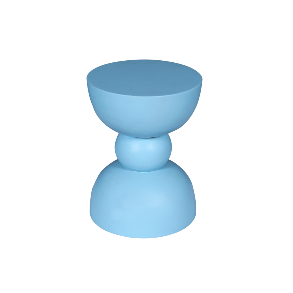 Beistelltisch Jean Blau – Design-Tisch aus Mangoholz mit blauem Finish, 30 x 30 x 40 cm, modern & dekorativ