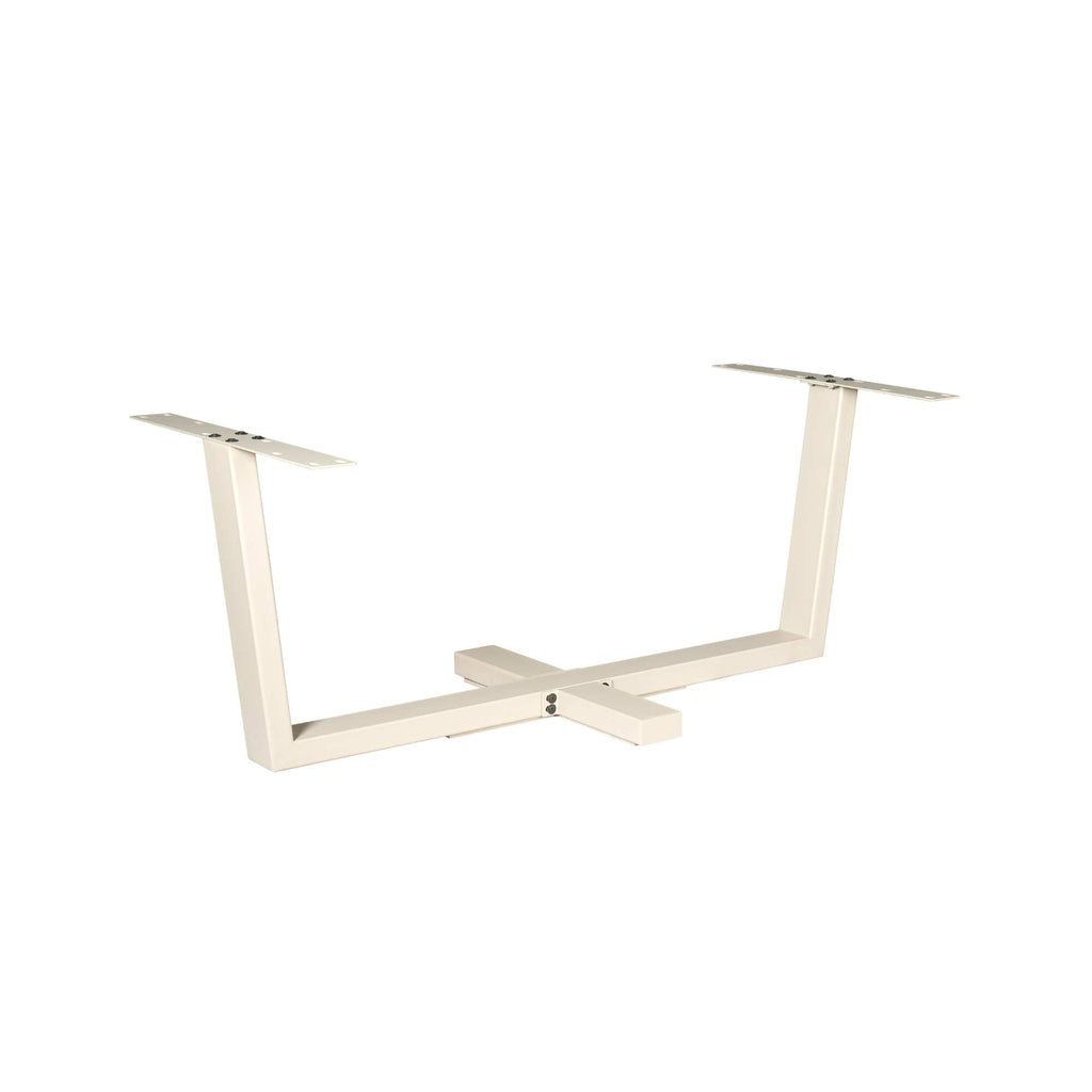 Tischbein Kreuzbein Sand – elegantes Metallgestell mit Sandfinish, 180 x 80 x 73 cm, passend für Tischplatten 160–240 cm