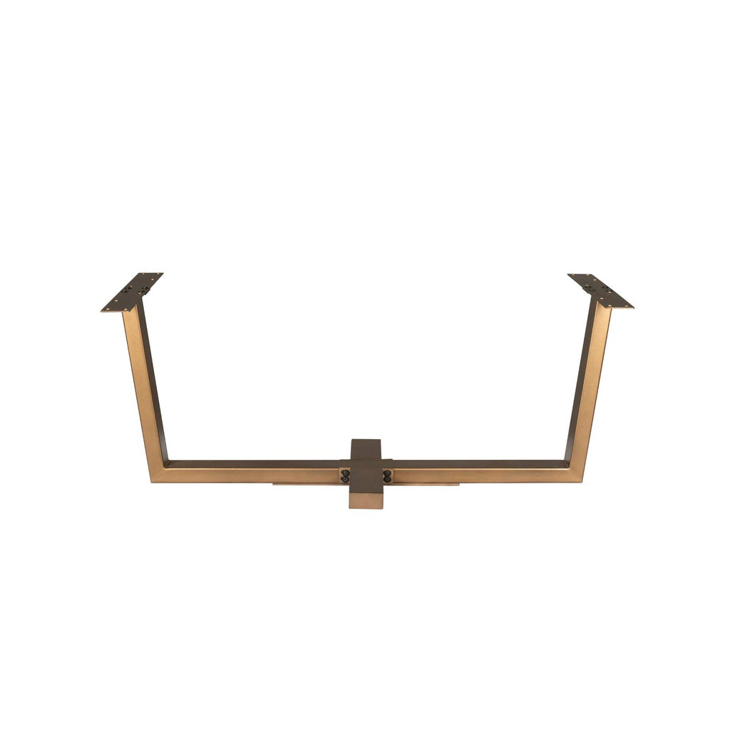 Tischbein Kreuzbein Bronze – Metallgestell mit Kreuzfuß, passend für Tischplatten 160–240 cm, 180 x 80 x 73 cm