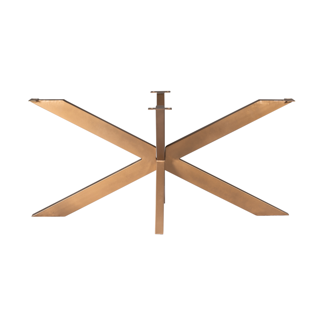Tischbein Matrix Bronze – Metall-Tischfuß 160×73×83 cm, passend für ovale & rechteckige Tischplatten 200/220/240×100 cm
