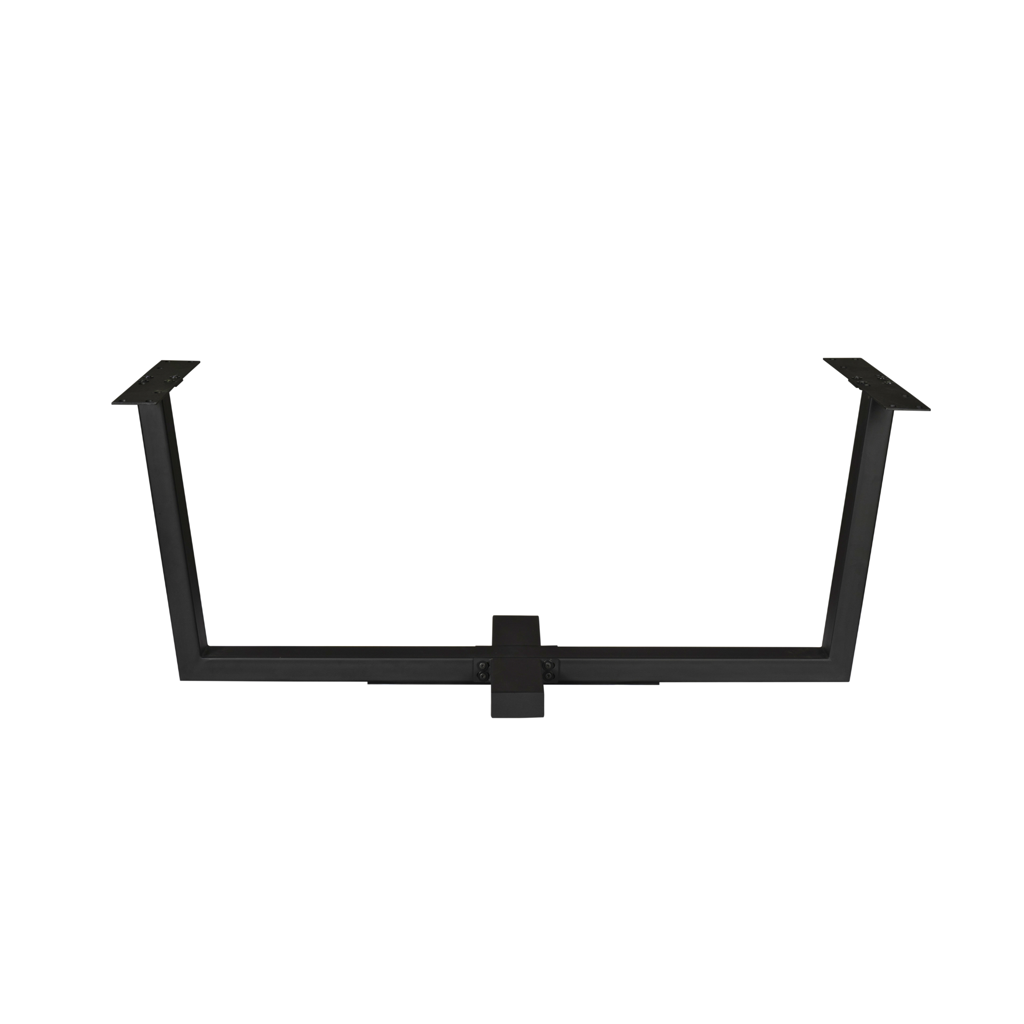 Tischbein Kreuzbein Schwarz – Metallgestell mit Kreuzfuß, passend für Tischplatten 160–240 cm, 180 x 80 x 73 cm