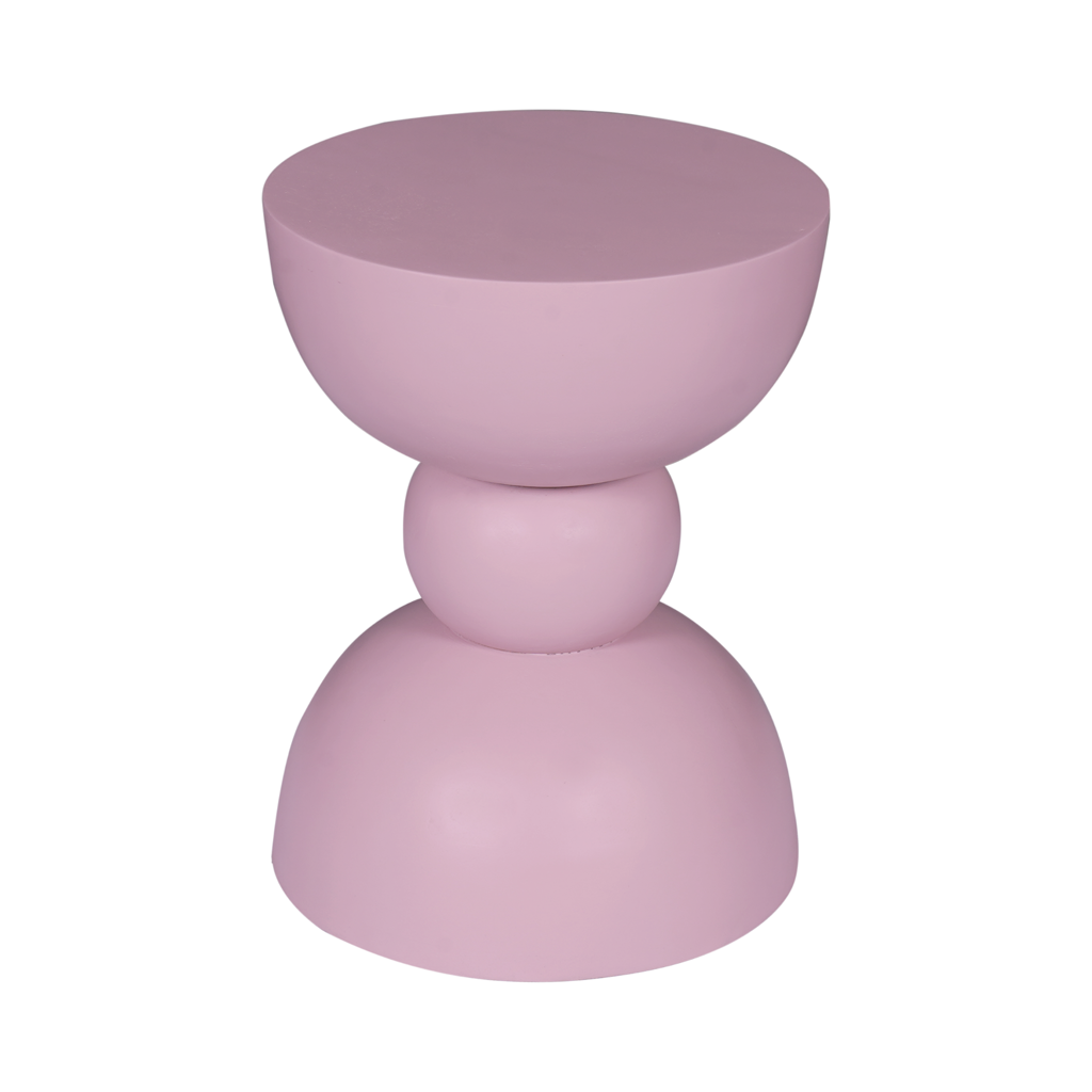 Beistelltisch Jean 30x30x40 cm – moderner Designer-Tisch aus Mangoholz in Rosa mit einzigartigem Look