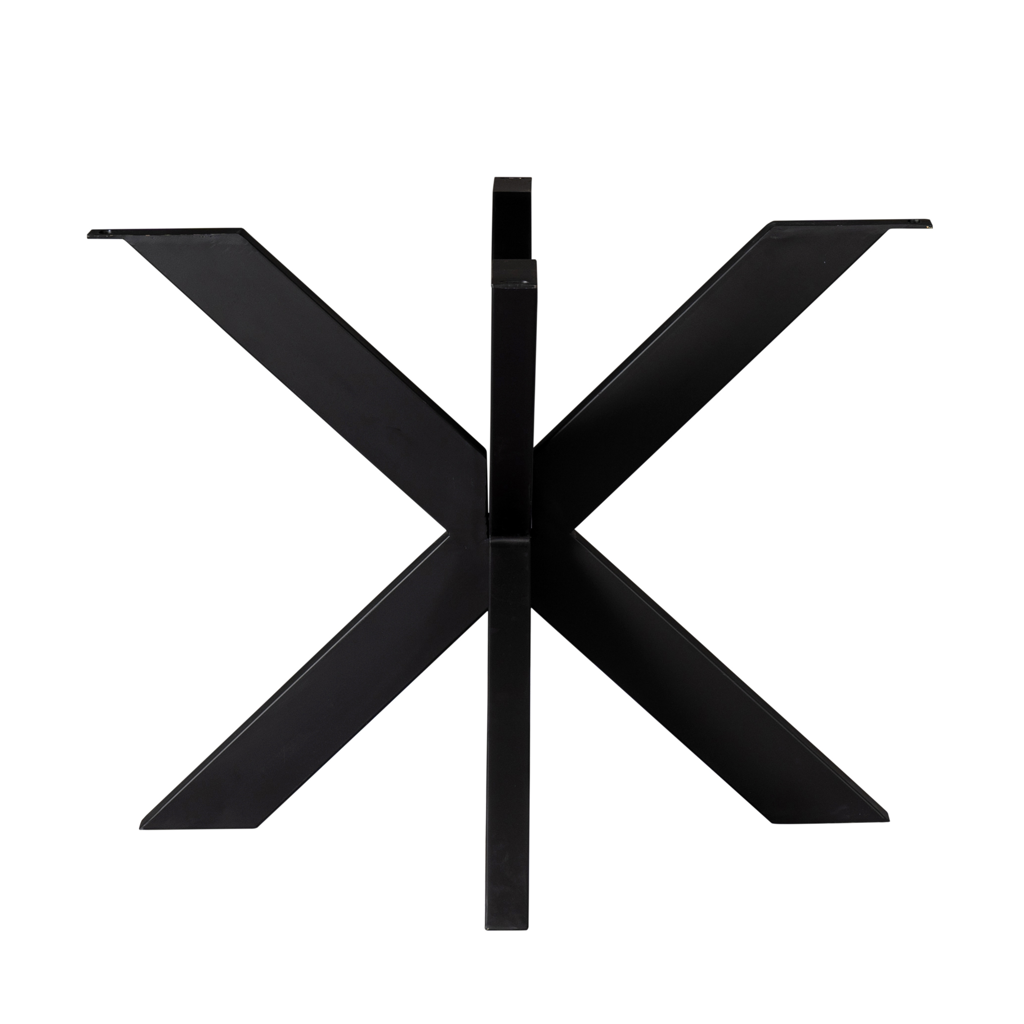 Tischbein Schwarz 100x100x73 cm – modernes Metallgestell für runde Tischplatten bis Ø150 cm