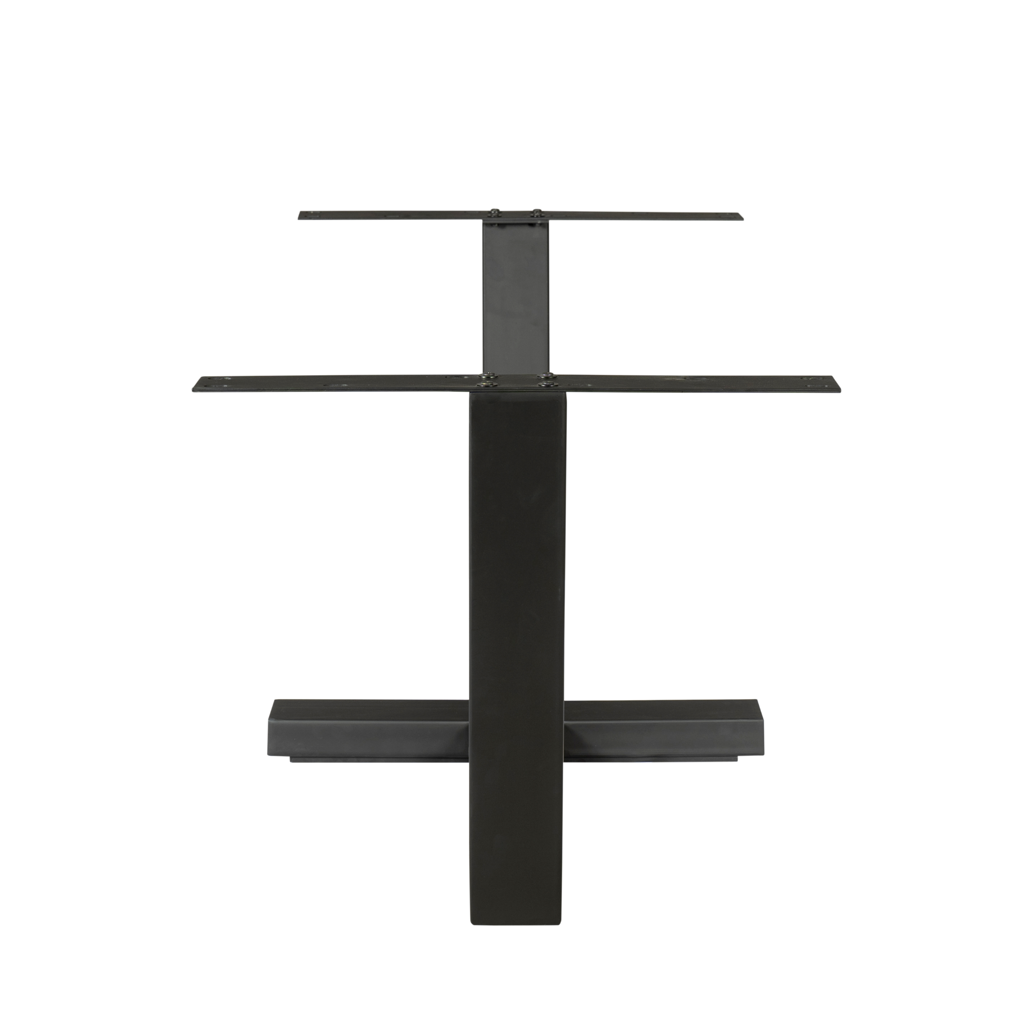 Tischbein Kreuzbein Schwarz – Metallgestell mit Kreuzfuß, passend für Tischplatten 160–240 cm, 180 x 80 x 73 cm