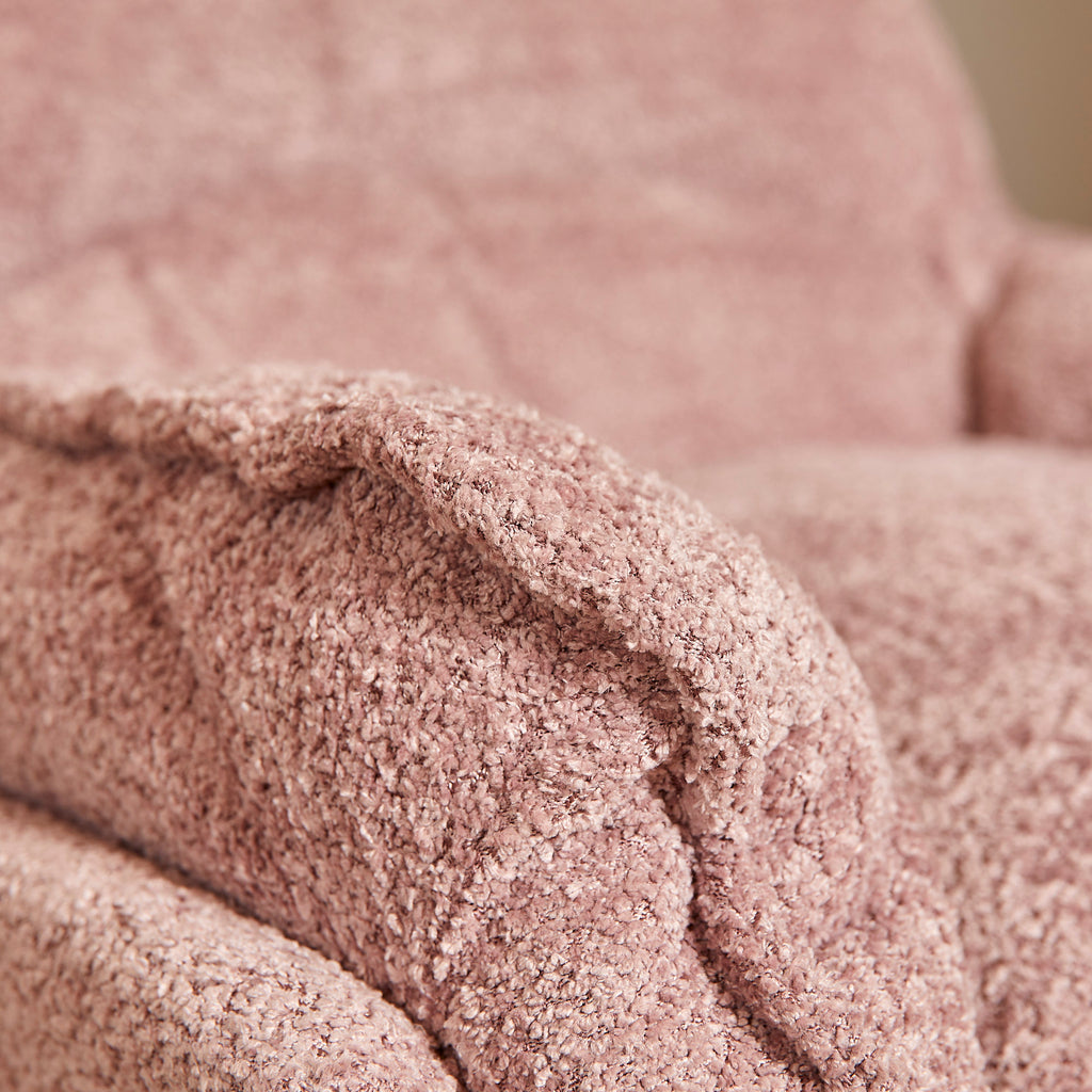 Sessel Vera – moderner Drehsessel mit Metallgestell & Polyesterbezug, 82 x 95 x 96,5 cm, Pink