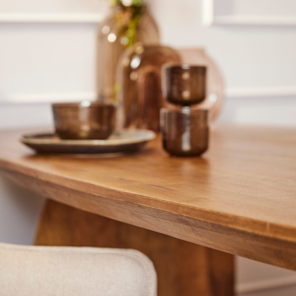 Esstisch TeyTey Natur - aus massivem Mangoholz – großer Holztisch 300cm