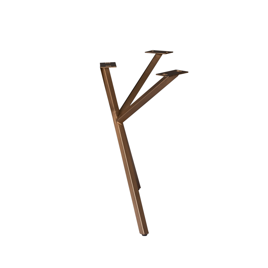 Tischbein Y Bronze – Elegantes Metallgestell mit Bronzefinish, 53 x 71 x 74 cm, passend für Tischplatten 160–300 cm