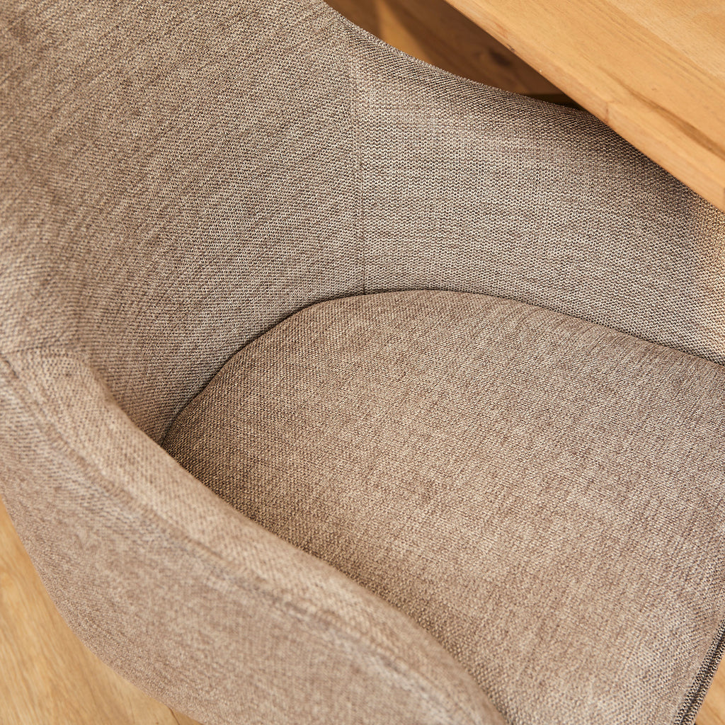 Esszimmerstuhl Jamey Braun – Drehstuhl mit Memory-Funktion & schwarzem Metallgestell, 60×62×85 cm, moderner Komfortstuhl