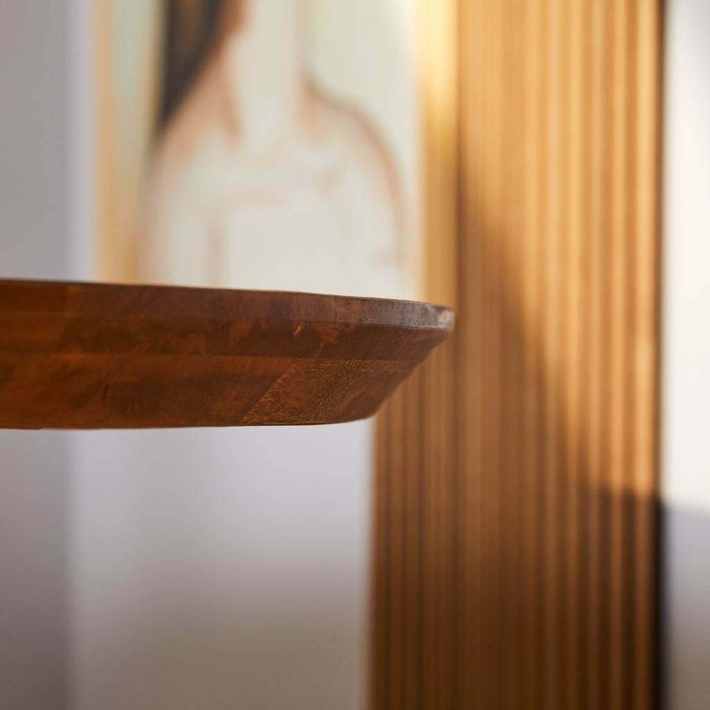 Esstisch Jacky Natur – Massivholztisch aus Mangoholz mit schwarzem Metallgestell, 240 x 110 x 76 cm, 6 cm Platte