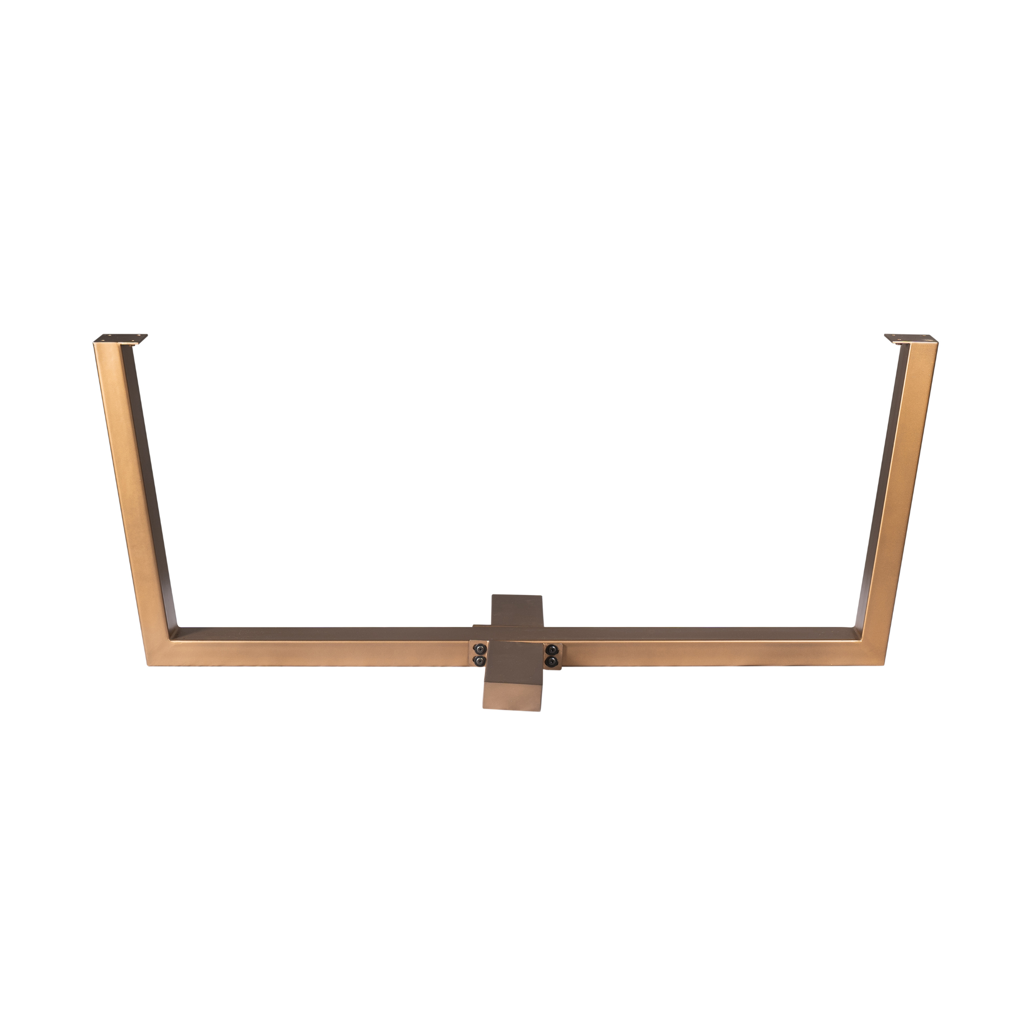 Tischbein Kreuzbein Bronze – Metallgestell mit Kreuzfuß, passend für Tischplatten 160–240 cm, 180 x 80 x 73 cm