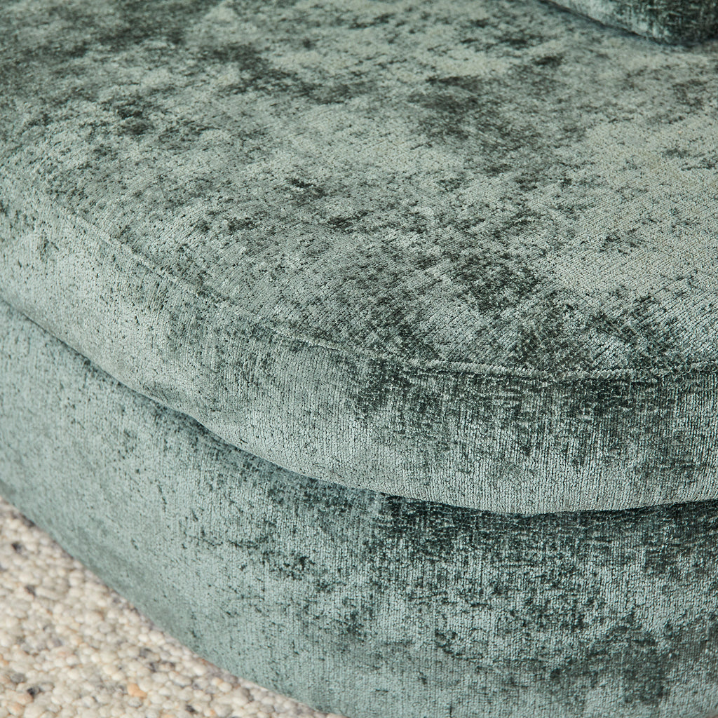 Sofa Veronika Grün 264x192x84 cm – 2,5-Sitzer Ecksofa mit abgerundetem Ottomane Rechts - von MeinLieblingsplatz