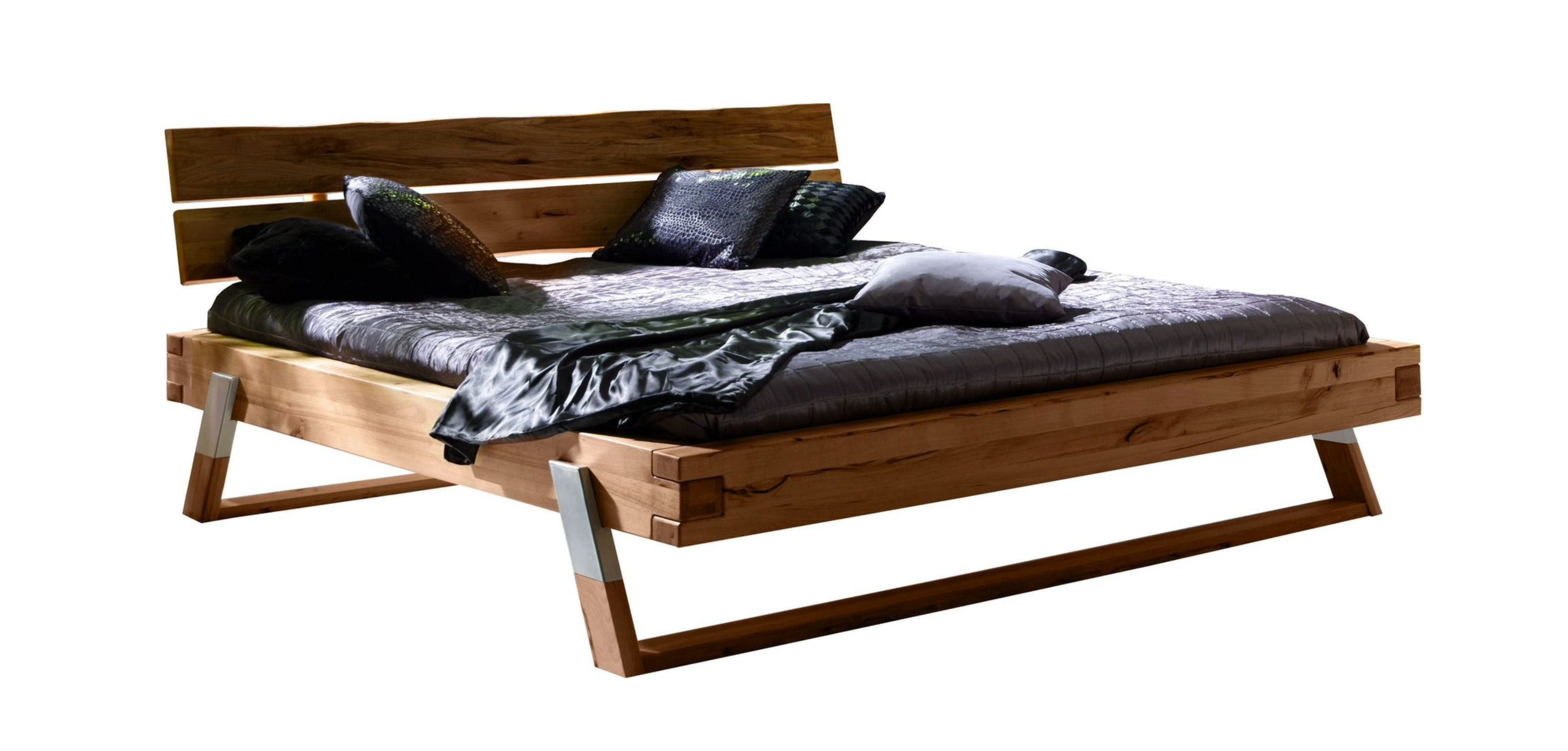 Balkenbett Wildbuche Massivholz & geölt