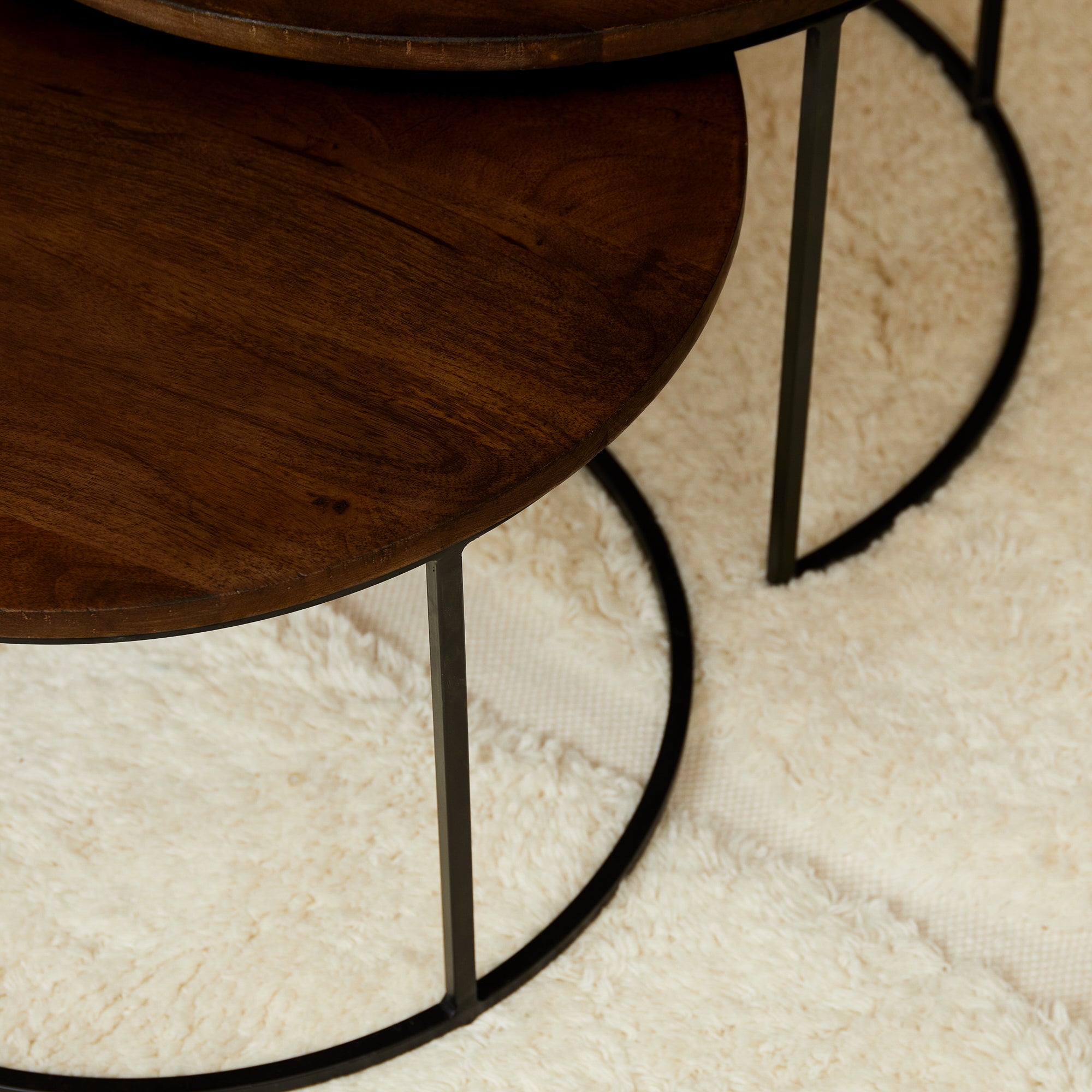 Couchtisch Mandy Braun | 70 cm | Set von 2