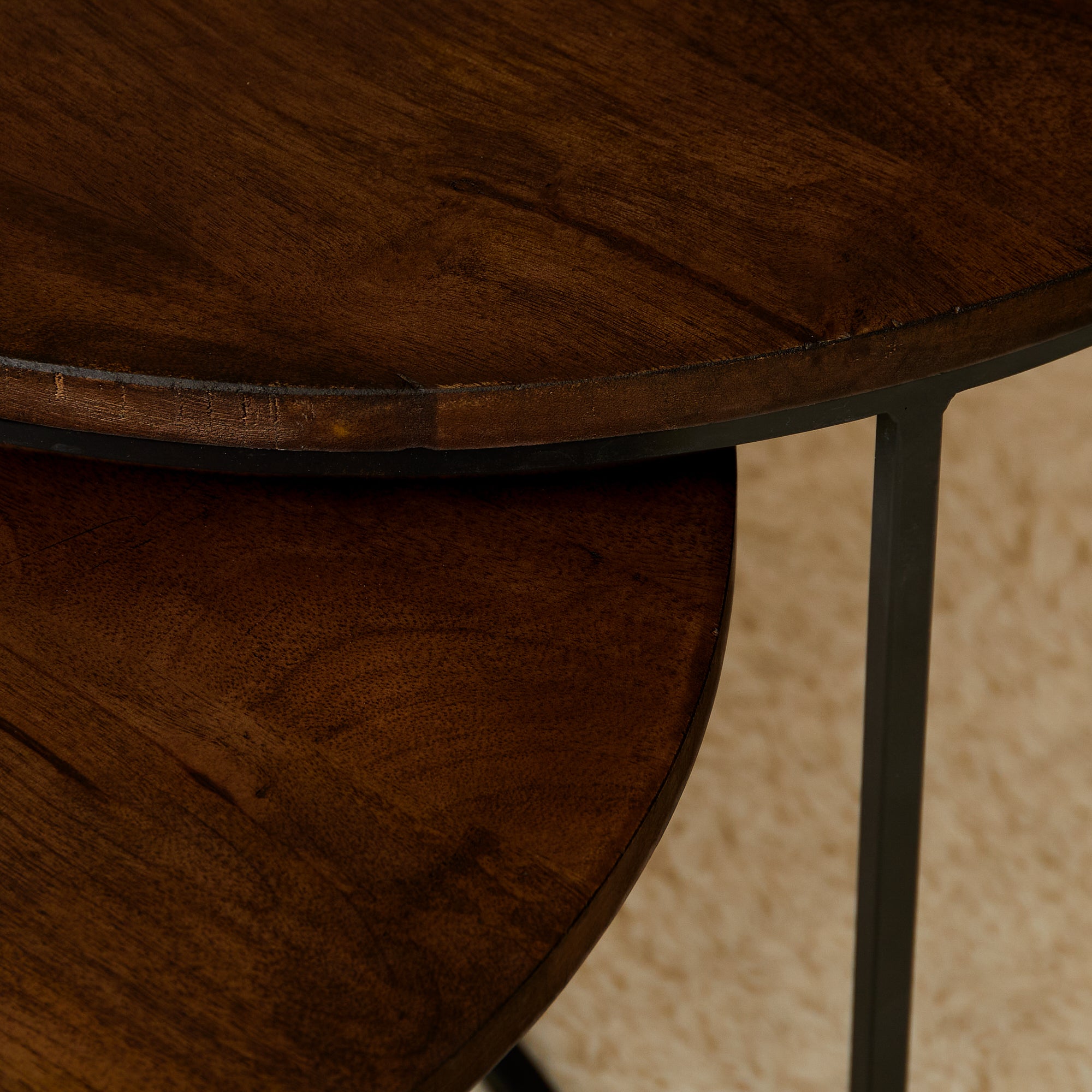 Couchtisch Mandy Braun | 70 cm | Set von 2