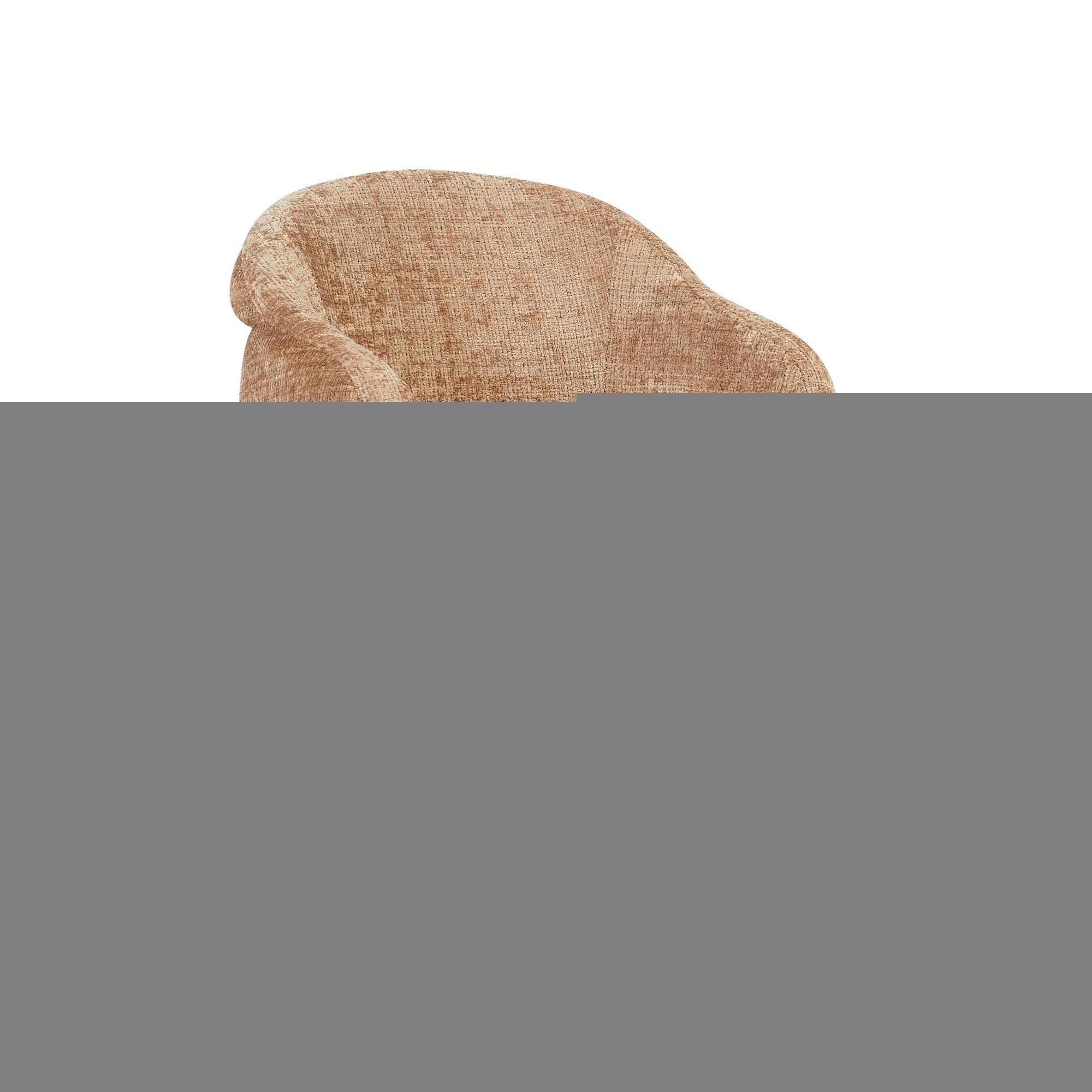 Esszimmerstuhl Bella (2er-Set)| Zimt | Fuß Schwarz | Mit Armlehne