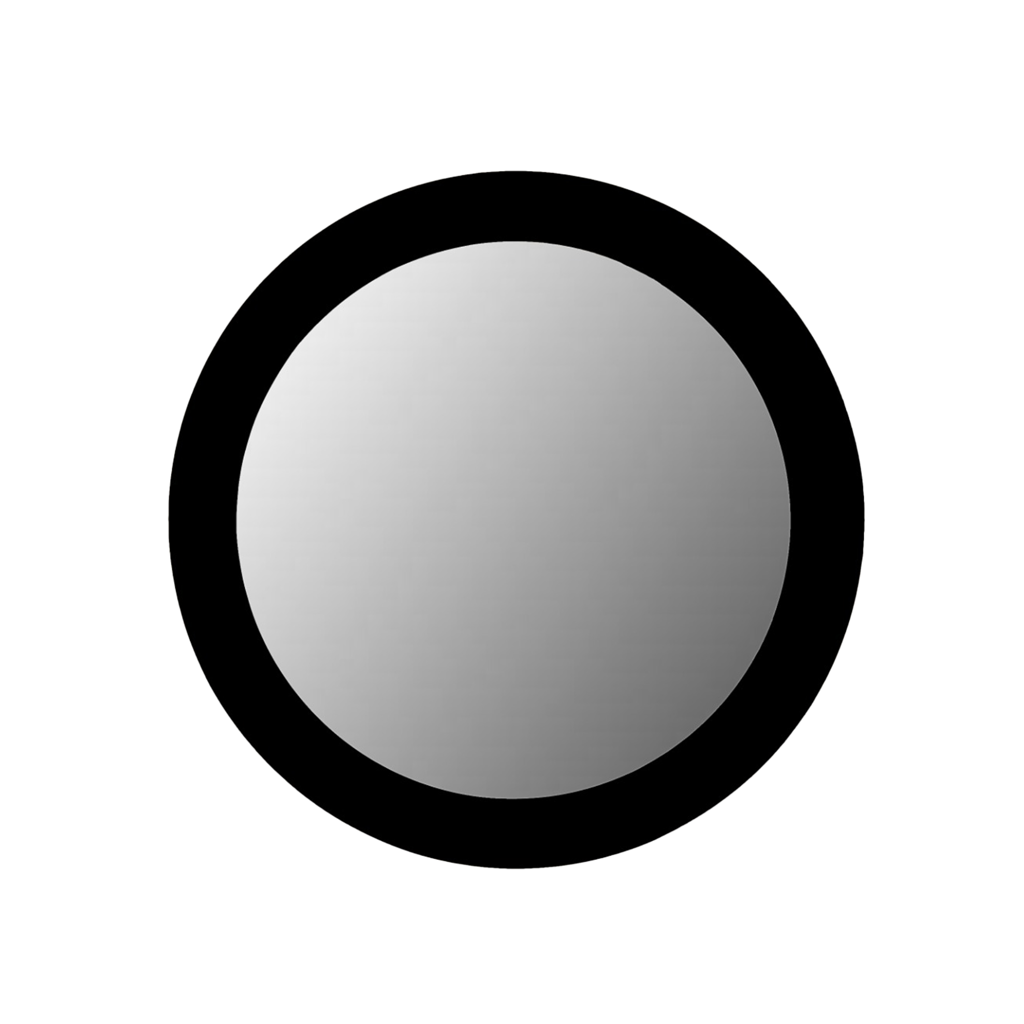 Runder Spiegel Lumo – Mangoholz Schwarz, 60 x 60 cm