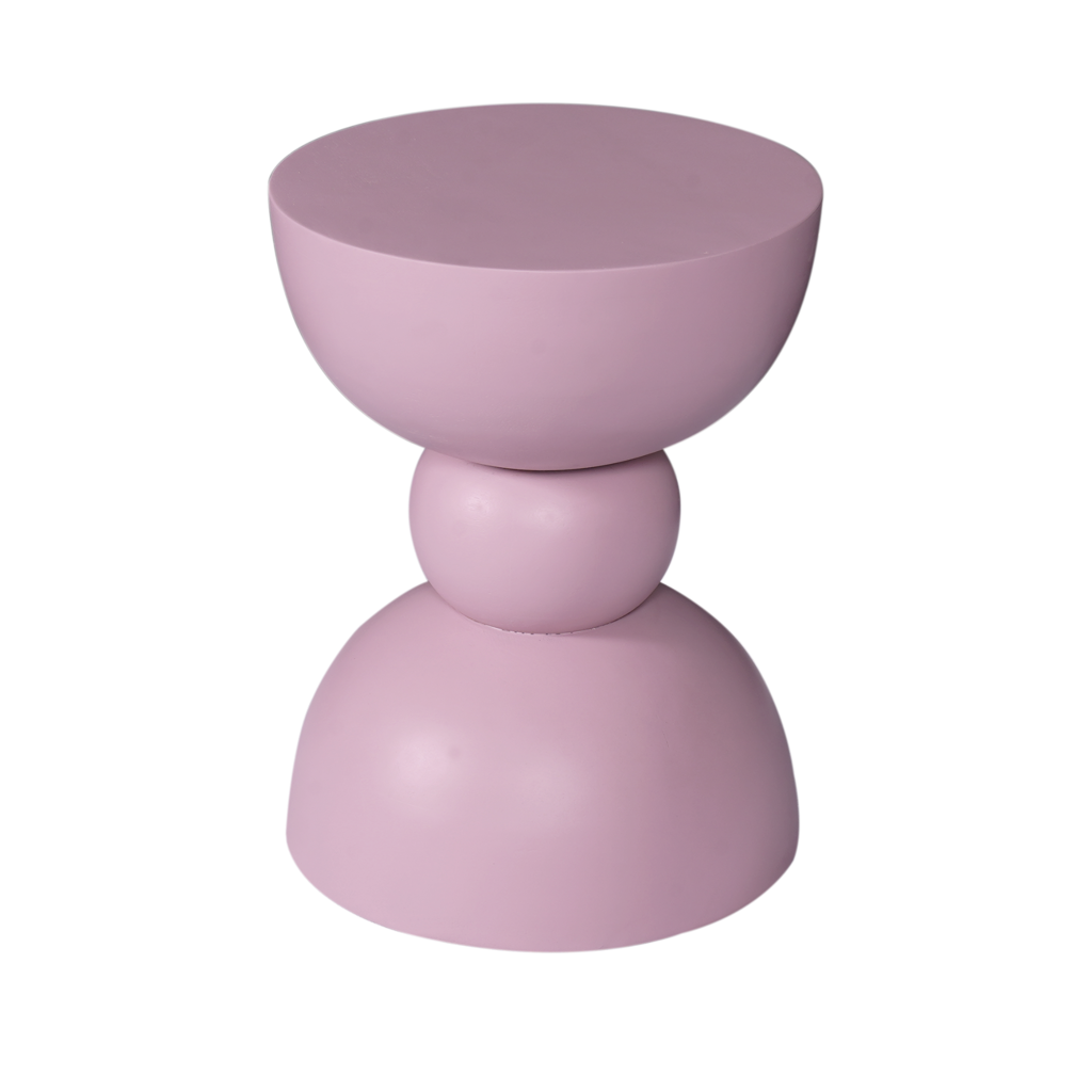 Beistelltisch Jean 30x30x40 cm – moderner Designer-Tisch aus Mangoholz in Rosa mit einzigartigem Look