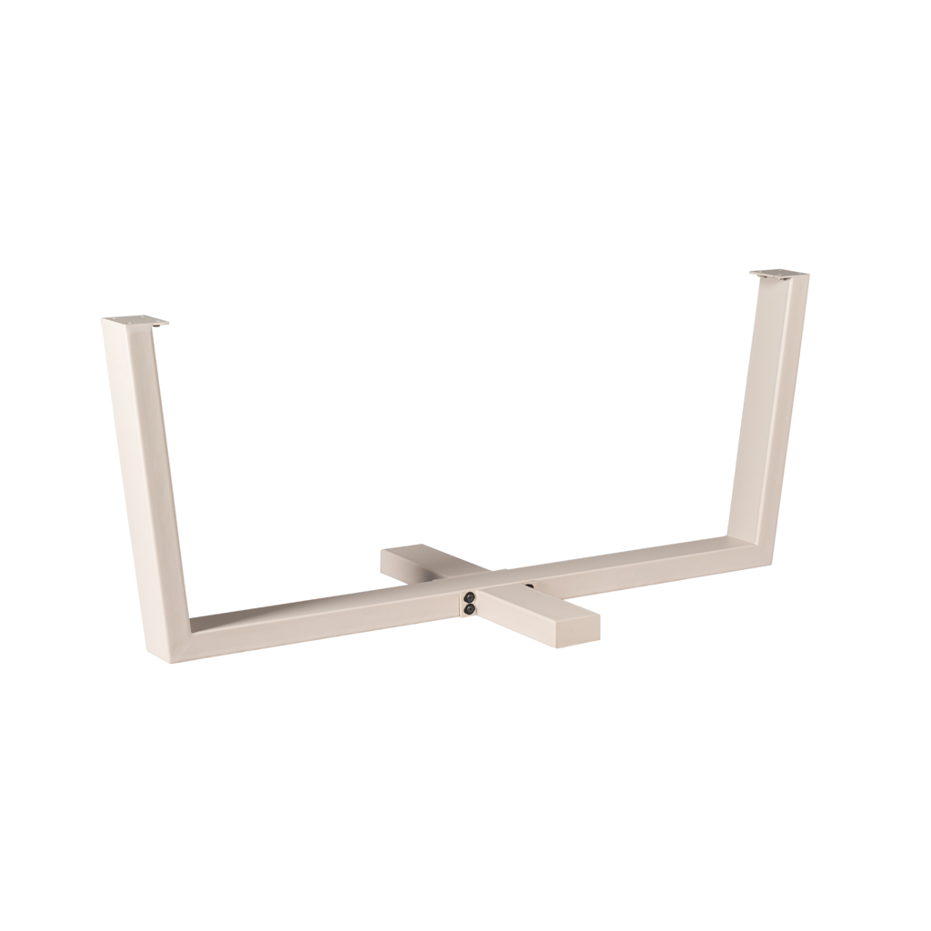 Tischbein Kreuzbein Sand – elegantes Metallgestell mit Sandfinish, 180 x 80 x 73 cm, passend für Tischplatten 160–240 cm