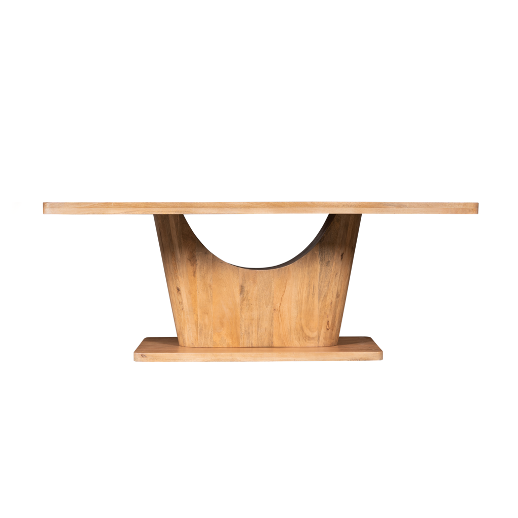 Esstisch CocoMer Natur – Massives Mangoholz Naturfarben, 200 x 110 x 76 cm