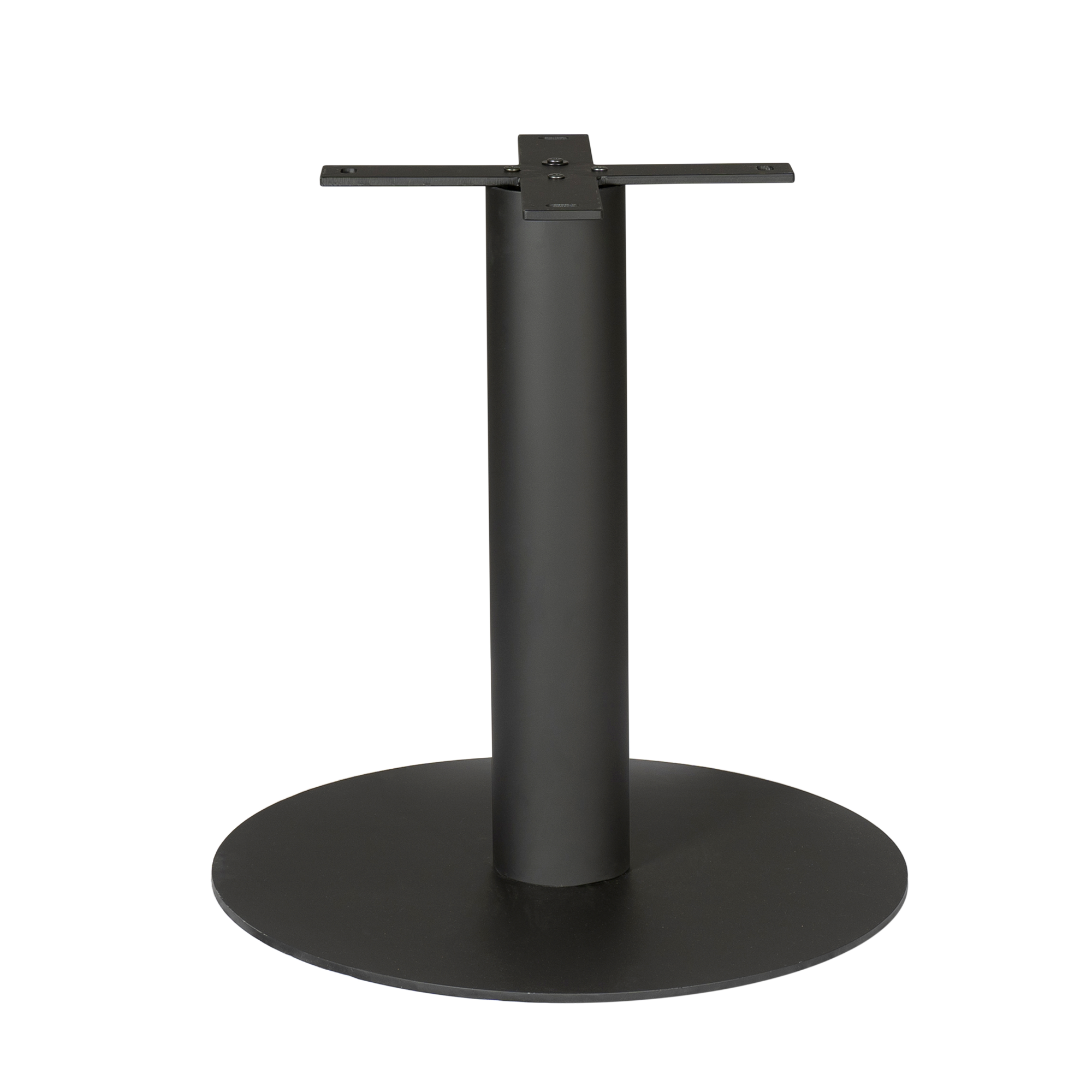 Tischbein Schwarz – modernes Metallgestell 70×70×73 cm für runde Tischplatten, stilvolle Tischbasis