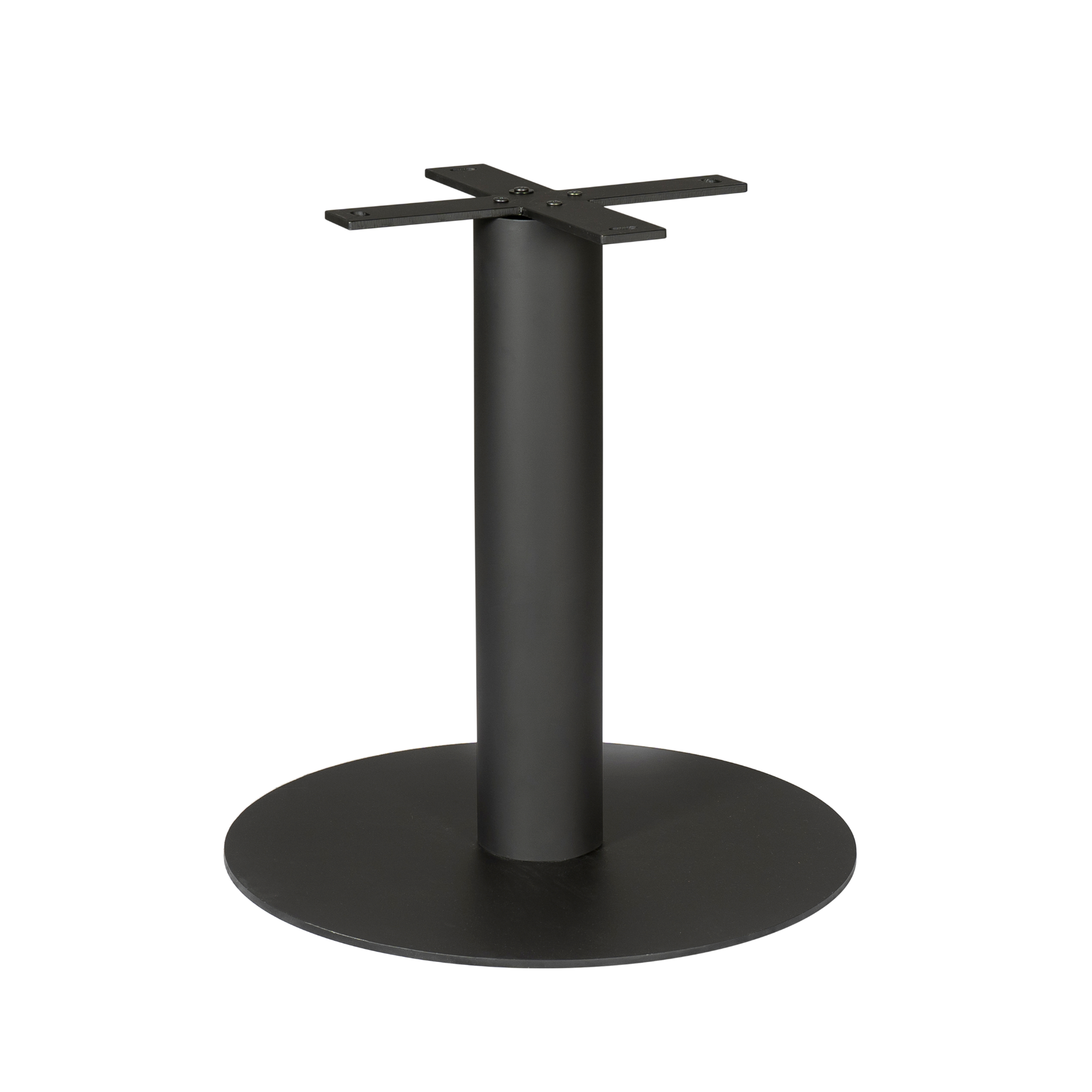 Tischbein Schwarz – modernes Metallgestell 70×70×73 cm für runde Tischplatten, stilvolle Tischbasis